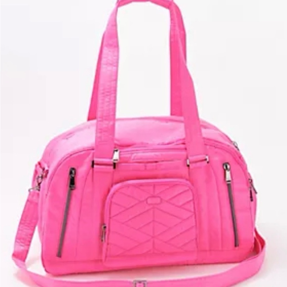 lug Hot Pink Quilted Travel Duffel